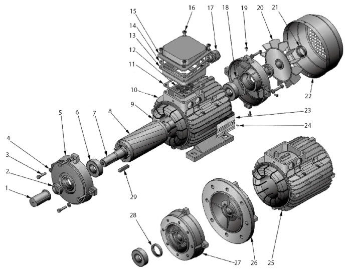 Схема трехфазного двигателя XINRUI MS