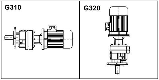 Монтажные позиции мотор-редуктора 3МПз–31,5. Фланцевое исполнение