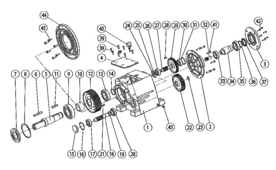 Конструктивная схема мотор-редуктора 5МП