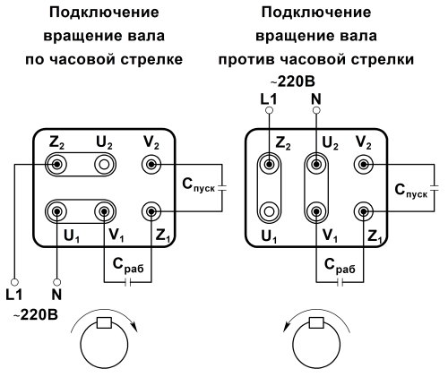Схема подключения электродвигателей XINRUI ML